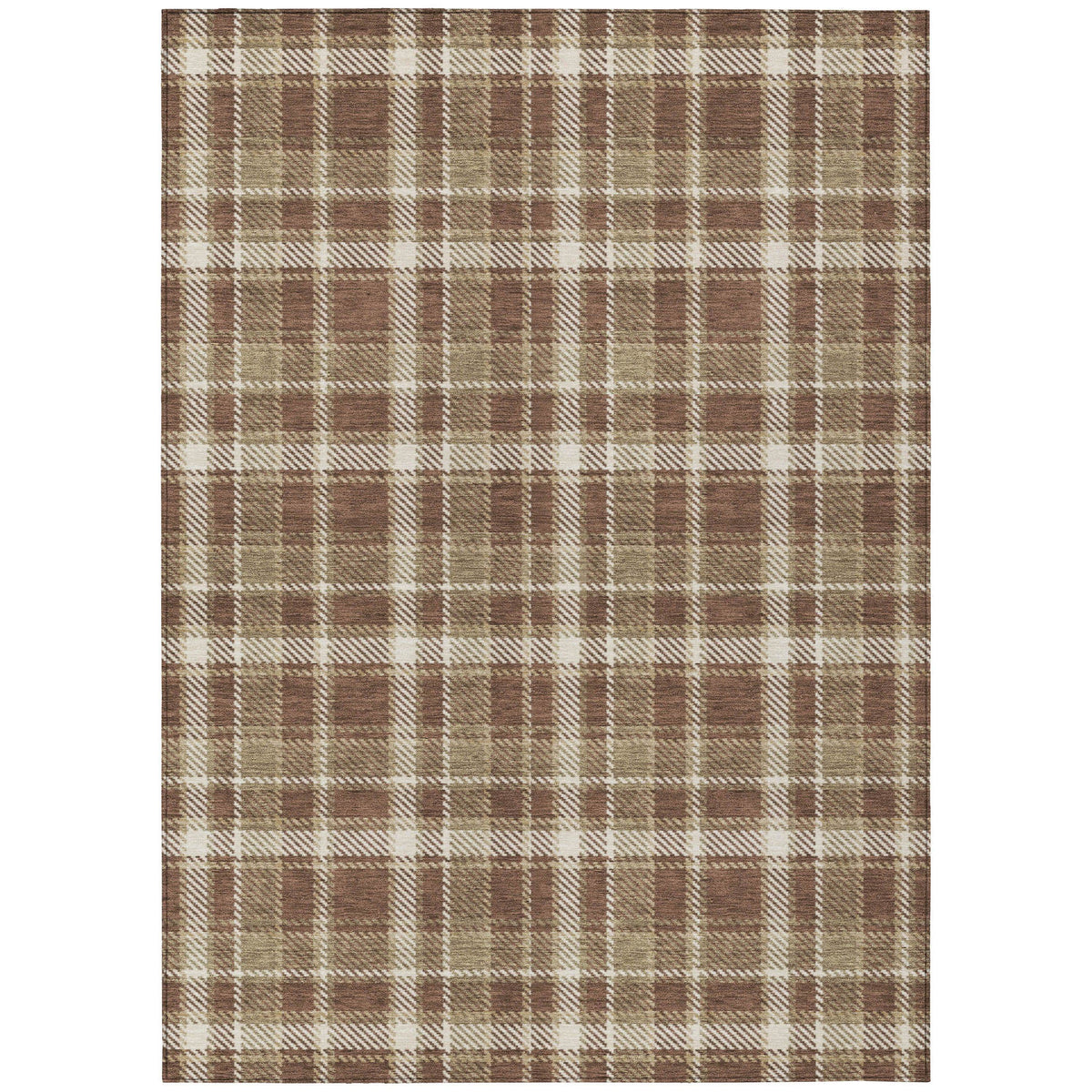 Addison Rugs Still Bloom Brown Washable Indoor-Outdoor Rug