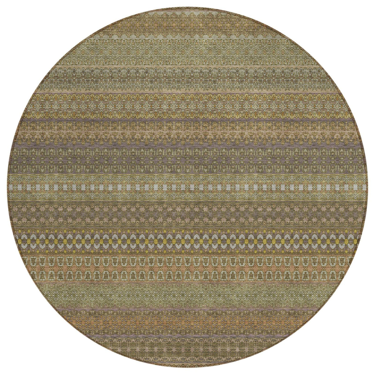 Addison Rugs Stripes Brown Washable Indoor-Outdoor Rug