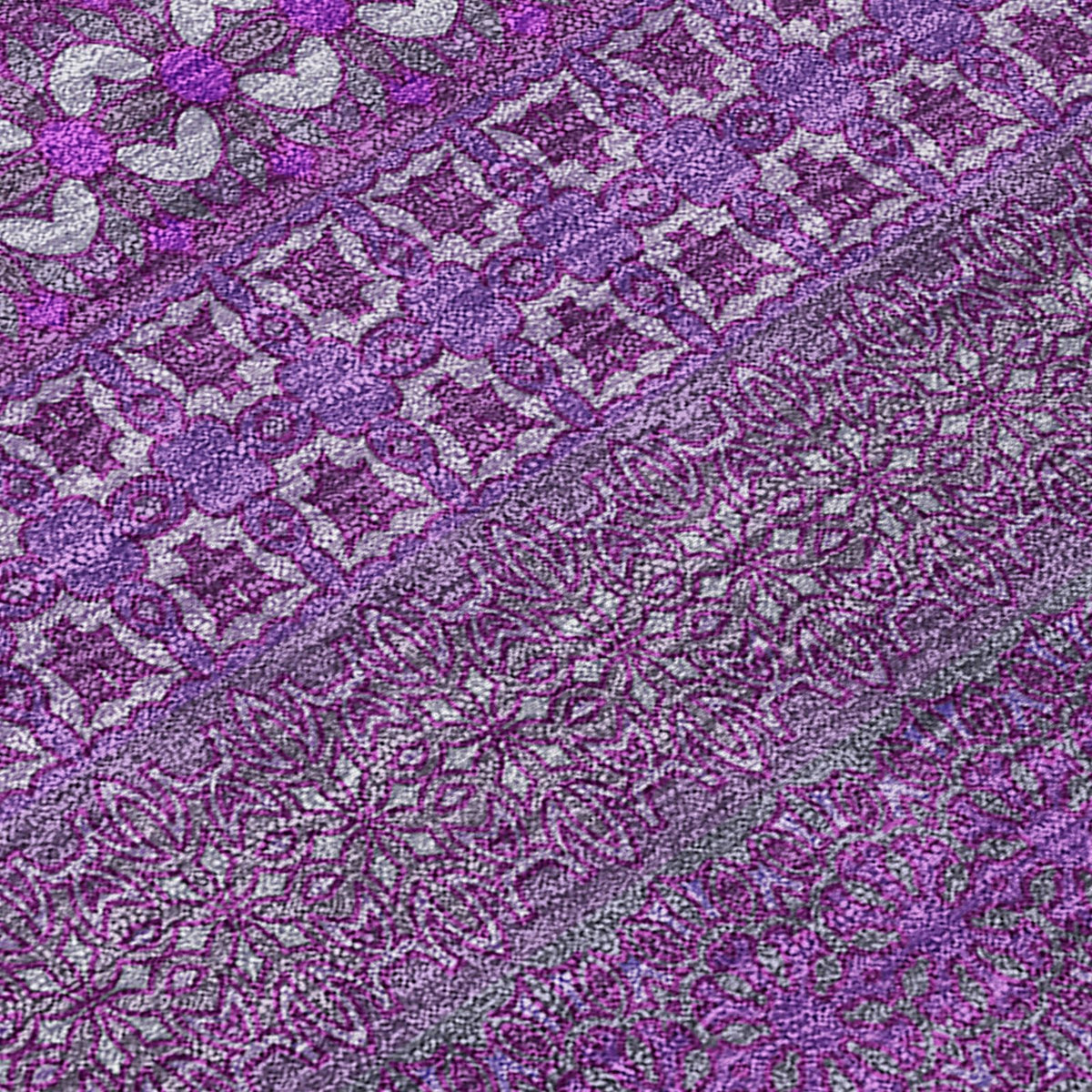 Addison Rugs Stripes Eggplant Washable Indoor-Outdoor Rug