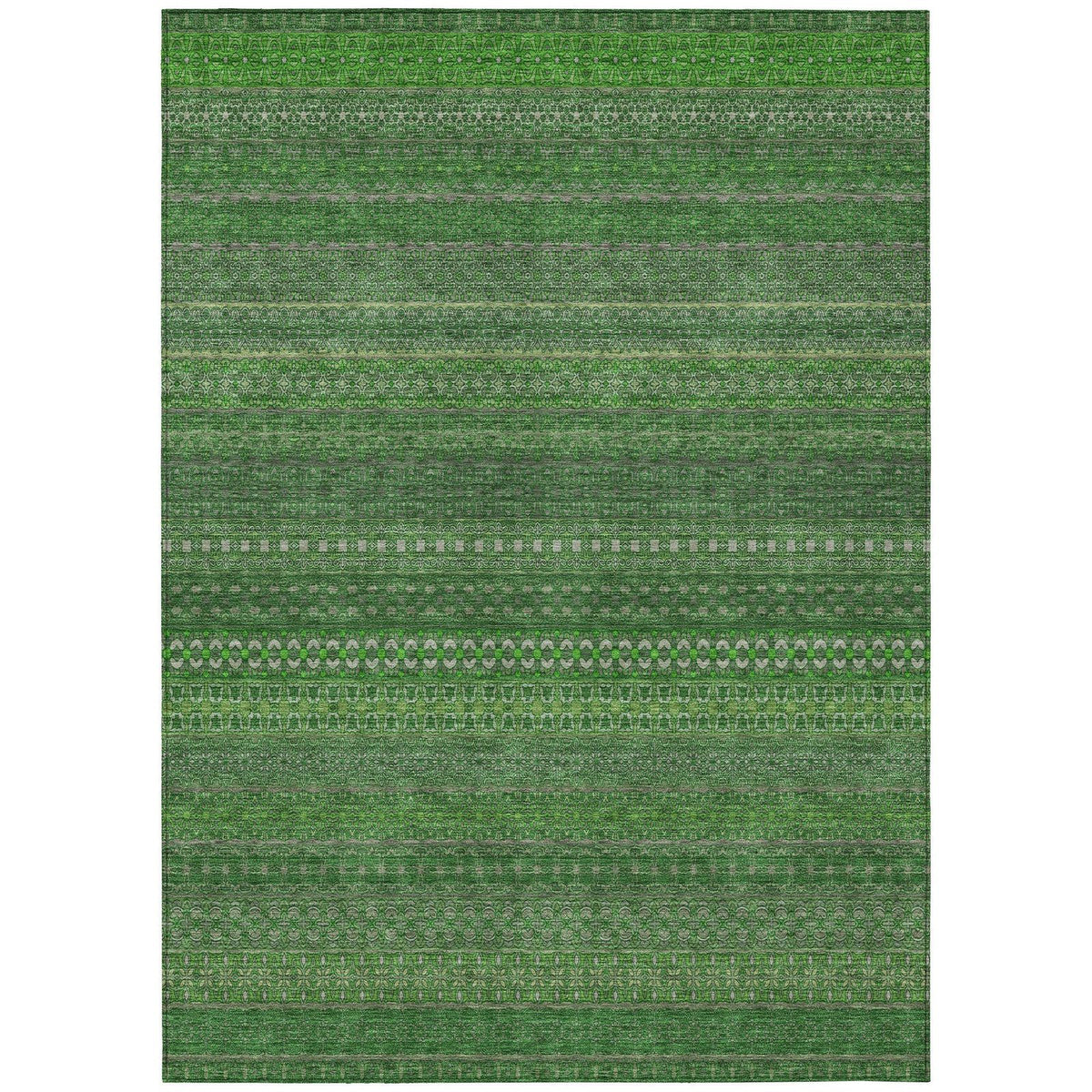 Addison Rugs Stripes Fern Washable Indoor-Outdoor Rug