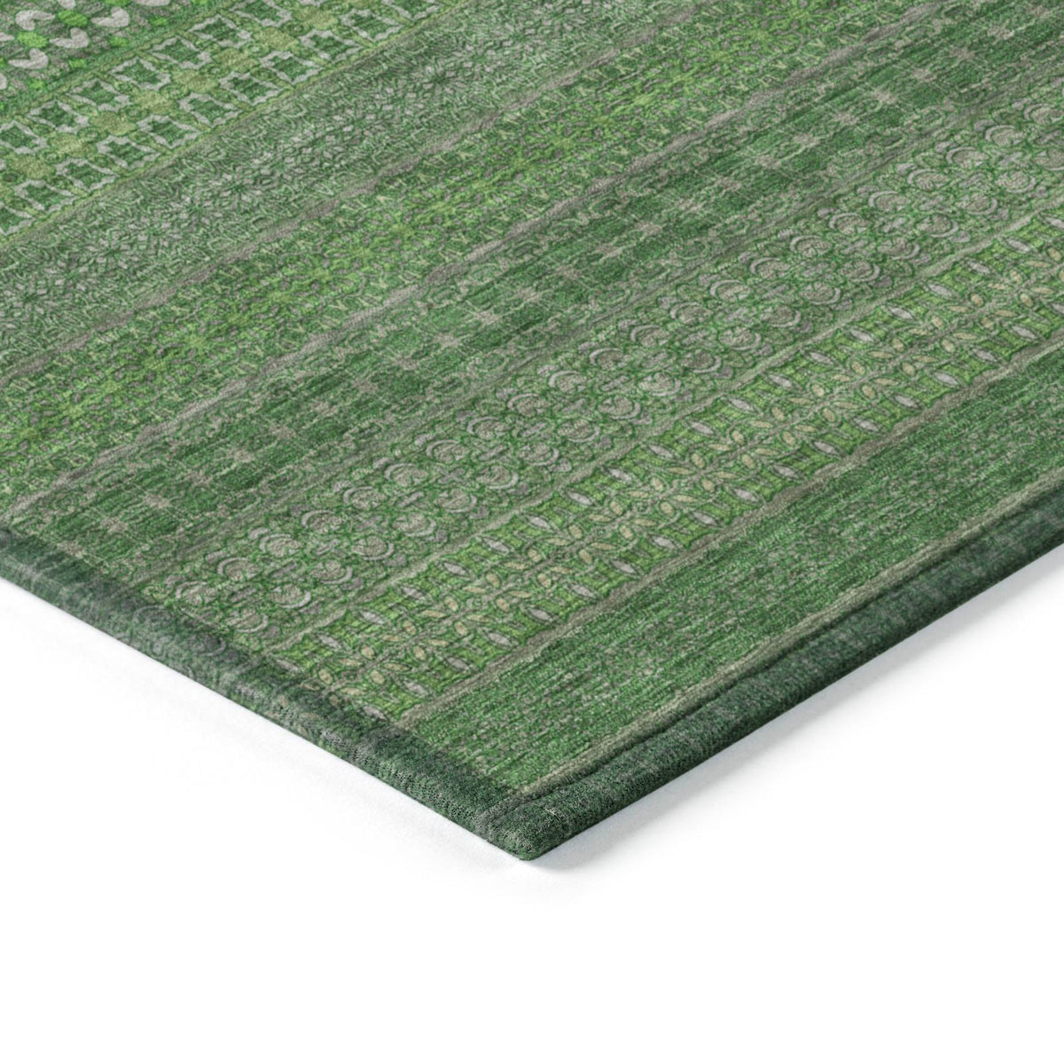 Addison Rugs Stripes Fern Washable Indoor-Outdoor Rug