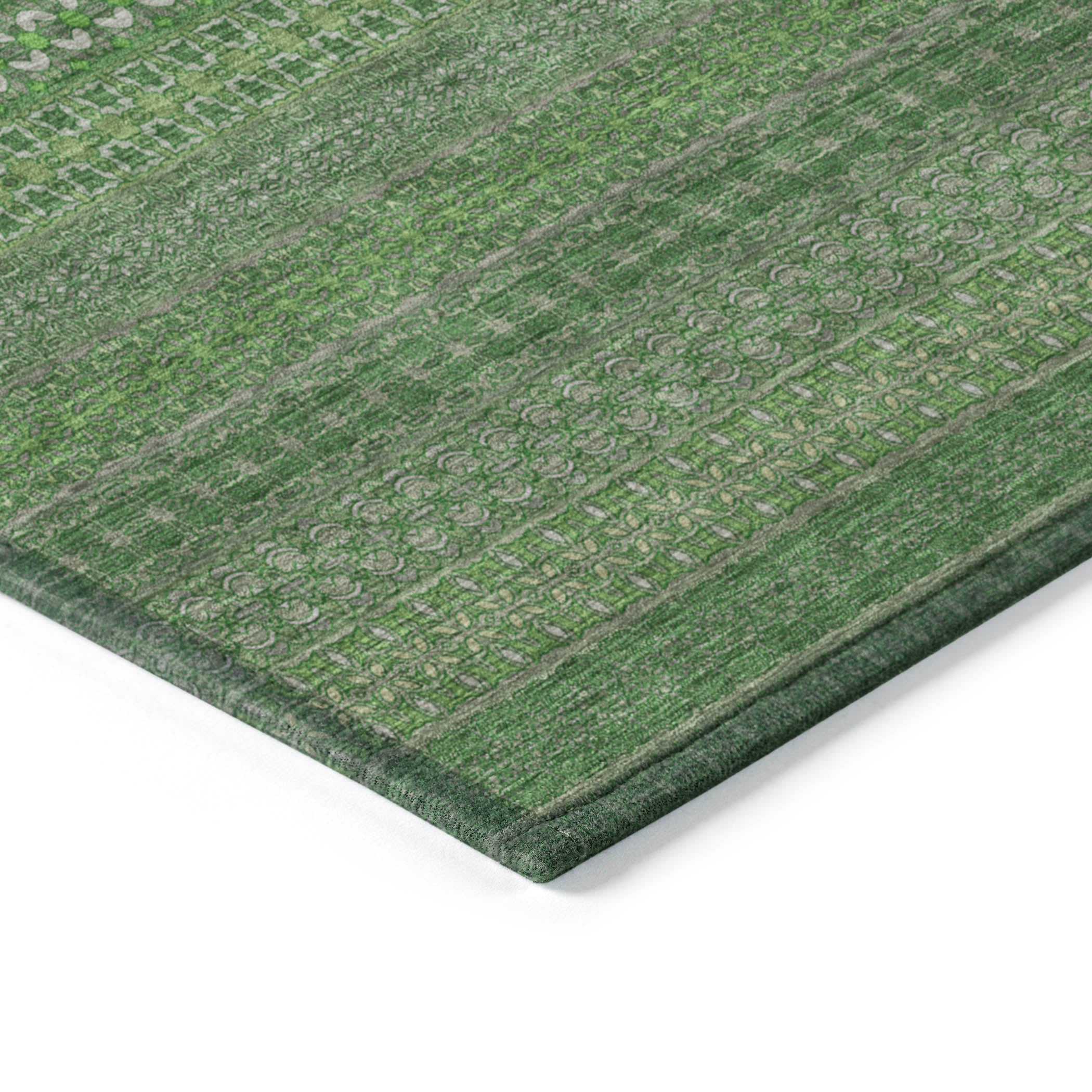 Addison Rugs Stripes Fern Washable Indoor-Outdoor Rug