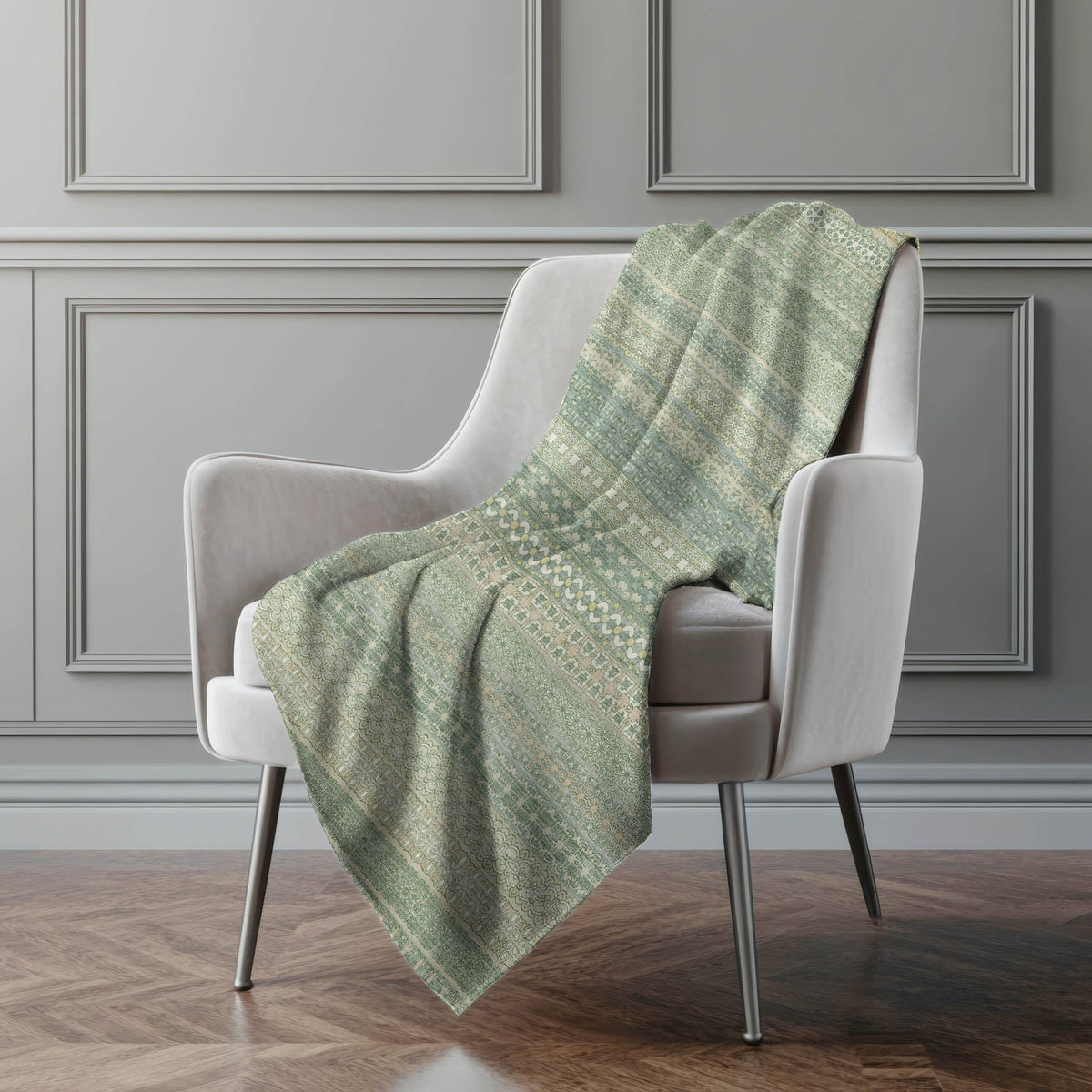 Addison Rugs Stripes Green Washable Indoor-Outdoor Rug