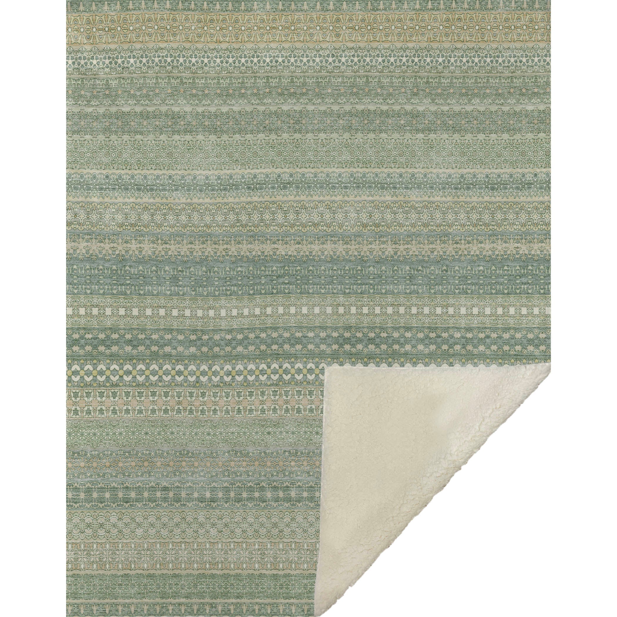 Addison Rugs Stripes Green Washable Indoor-Outdoor Rug