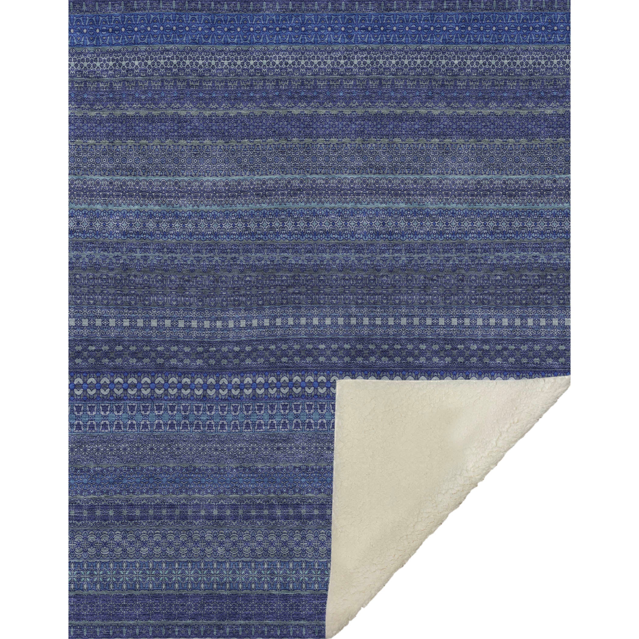 Addison Rugs Stripes Navy Washable Indoor-Outdoor Rug