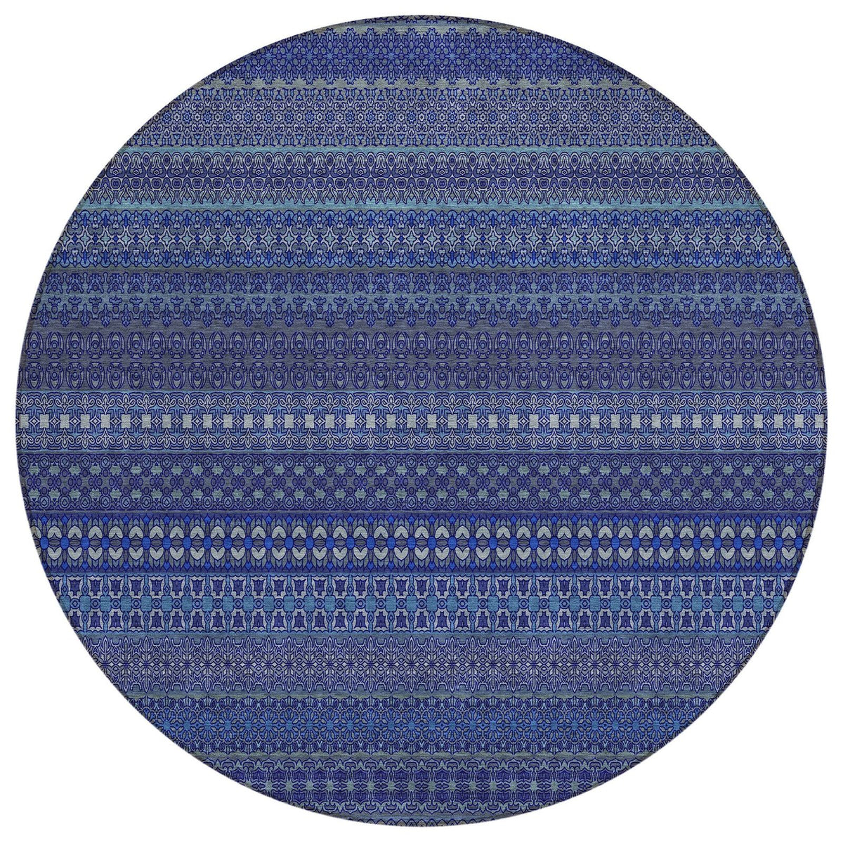 Addison Rugs Stripes Navy Washable Indoor-Outdoor Rug