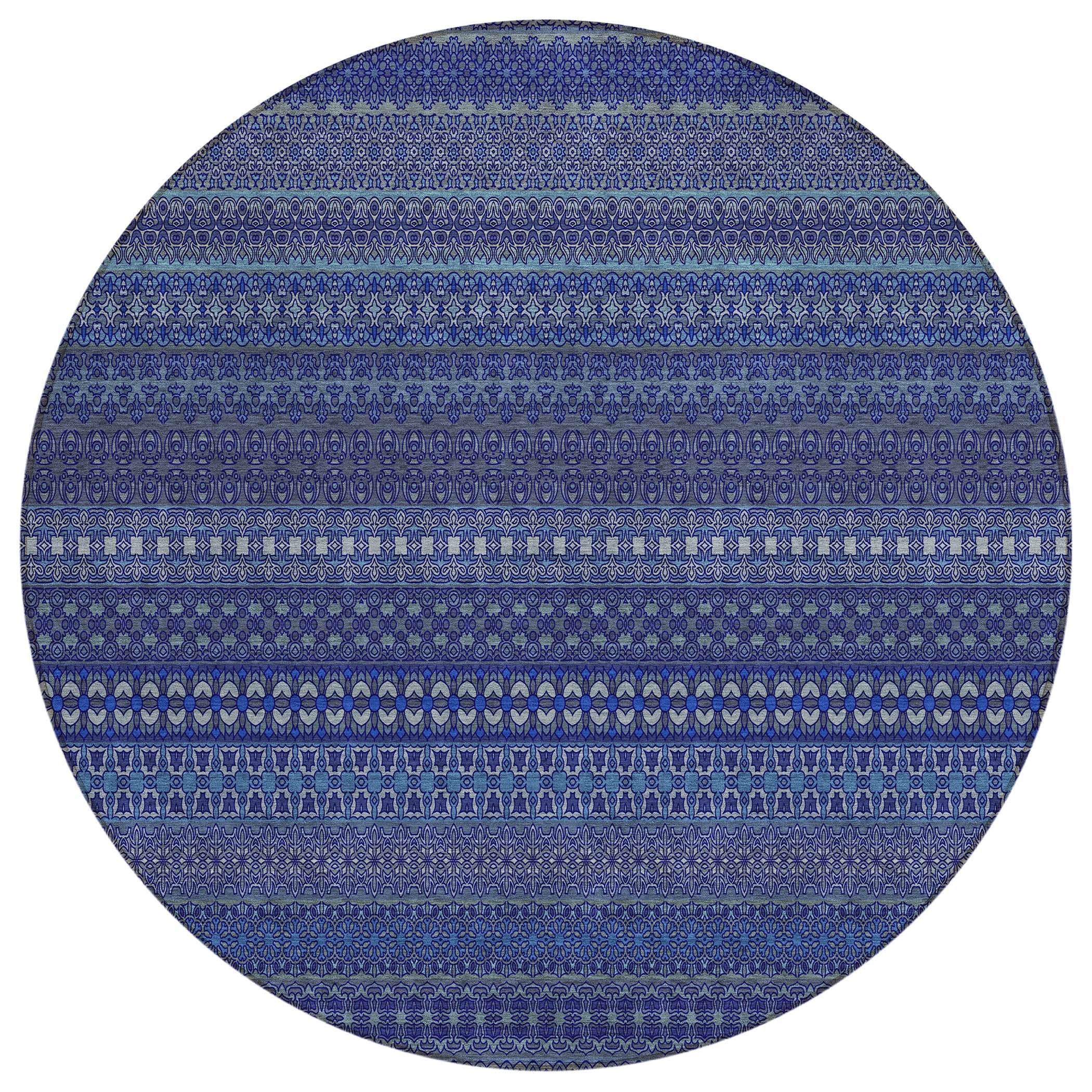 Addison Rugs Stripes Navy Washable Indoor-Outdoor Rug