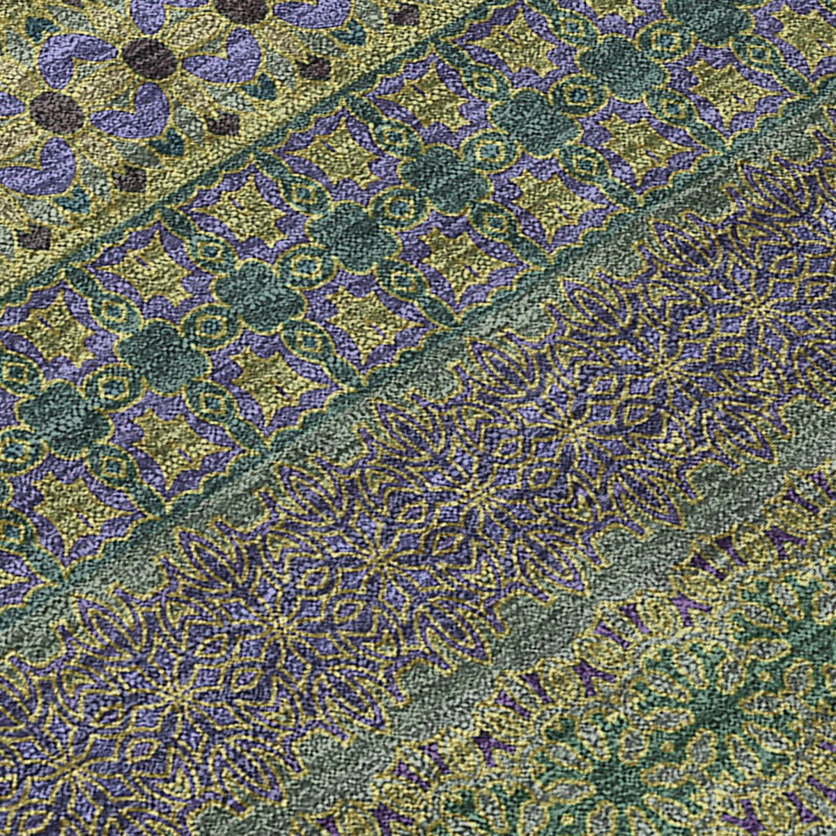 Addison Rugs Stripes Olive Washable Indoor-Outdoor Rug