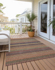 Addison Rugs Stripes Paprika Washable Indoor-Outdoor Rug