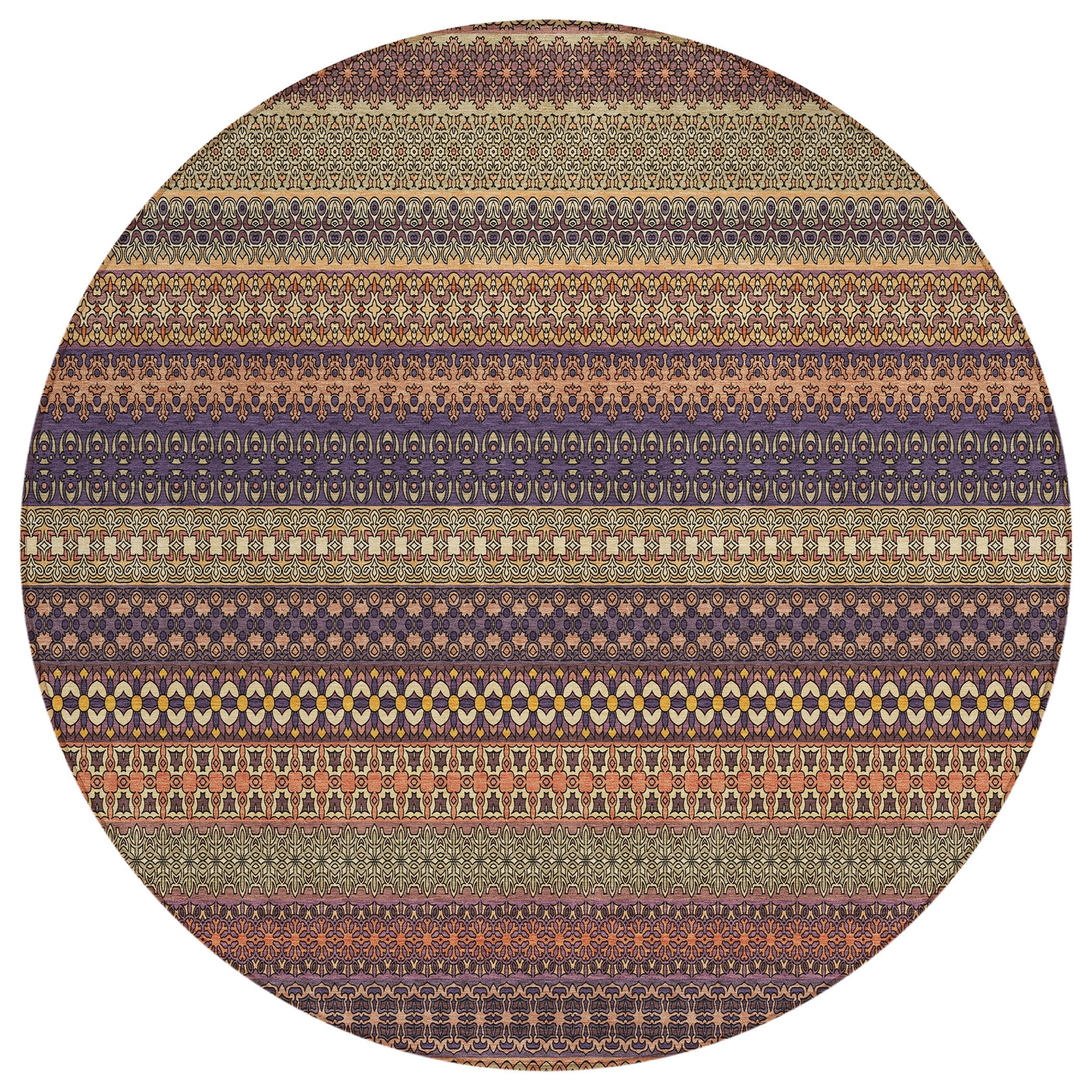 Addison Rugs Stripes Paprika Washable Indoor-Outdoor Rug