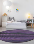 Addison Rugs Stripes Purple Washable Indoor-Outdoor Rug