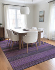 Addison Rugs Stripes Purple Washable Indoor-Outdoor Rug