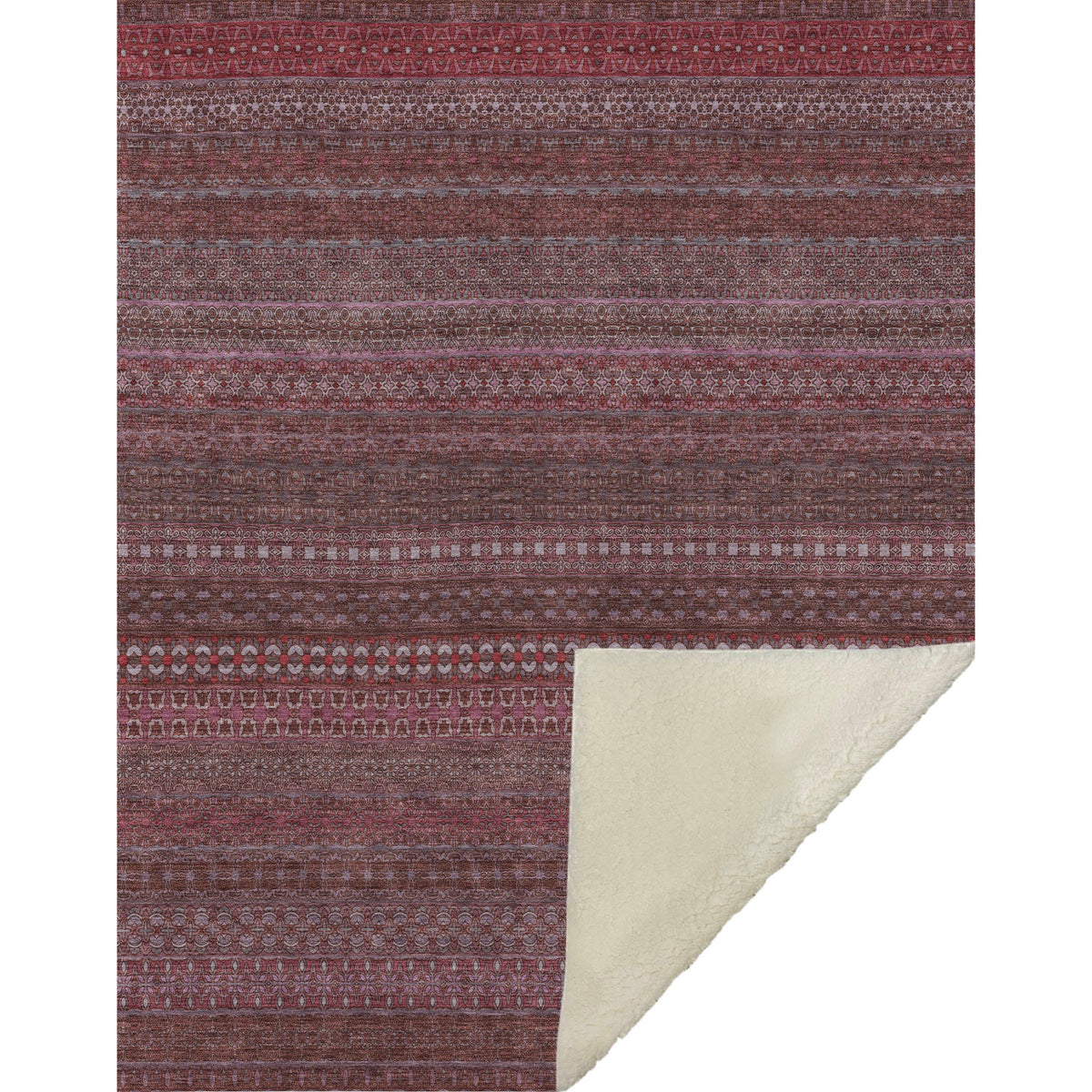 Addison Rugs Stripes Red Washable Indoor-Outdoor Rug
