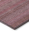 Addison Rugs Stripes Red Washable Indoor-Outdoor Rug
