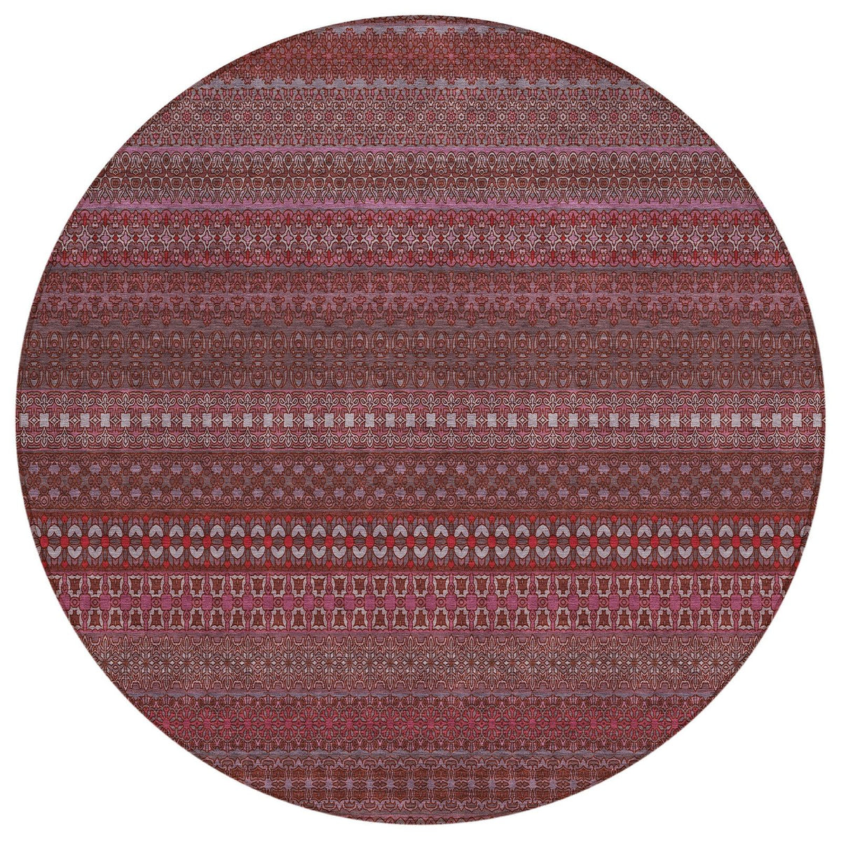 Addison Rugs Stripes Red Washable Indoor-Outdoor Rug