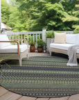 Addison Rugs Stripes Sage Washable Indoor-Outdoor Rug