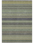 Addison Rugs Stripes Sage Washable Indoor-Outdoor Rug