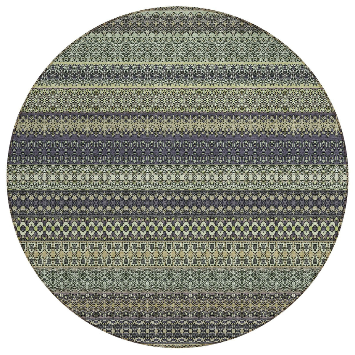 Addison Rugs Stripes Sage Washable Indoor-Outdoor Rug