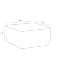 SUNPAN Strut Concrete Outdoor Square Coffee Table