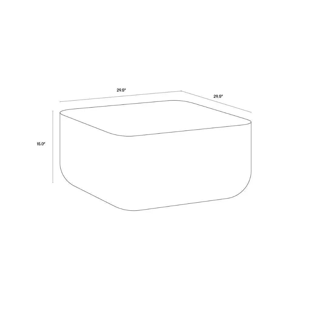 SUNPAN Strut Concrete Outdoor Square Coffee Table
