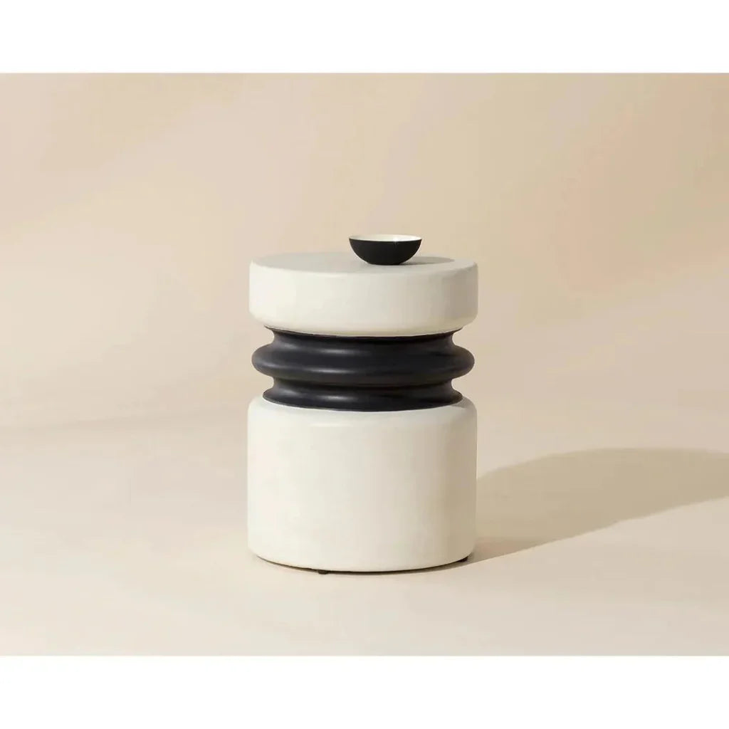 SUNPAN Sumie End Table Contemporary Concrete Finish