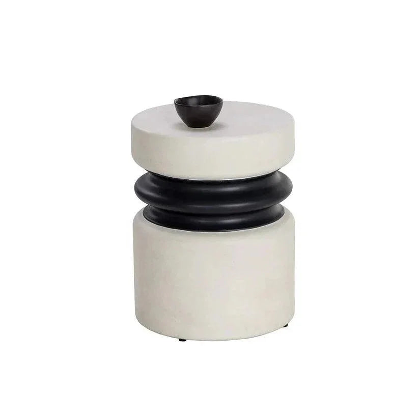 SUNPAN Sumie End Table Contemporary Concrete Finish