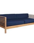 HiTeak Summer 3-Person Teak Outdoor Couch Sunbrella Cushions