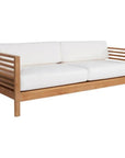 HiTeak Summer 3-Person Teak Outdoor Couch Sunbrella Cushions
