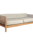 Summer 3-Person Teak Outdoor Sofa with Sunbrella Cushions-Outdoor Sofas & Loveseats-HiTeak-Canvas-LOOMLAN