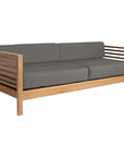 Summer 3-Person Teak Outdoor Sofa with Sunbrella Cushions-Outdoor Sofas & Loveseats-HiTeak-Charcoal-LOOMLAN