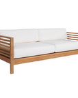 Summer 3-Person Teak Outdoor Sofa with Sunbrella Cushions-Outdoor Sofas & Loveseats-HiTeak-White-LOOMLAN