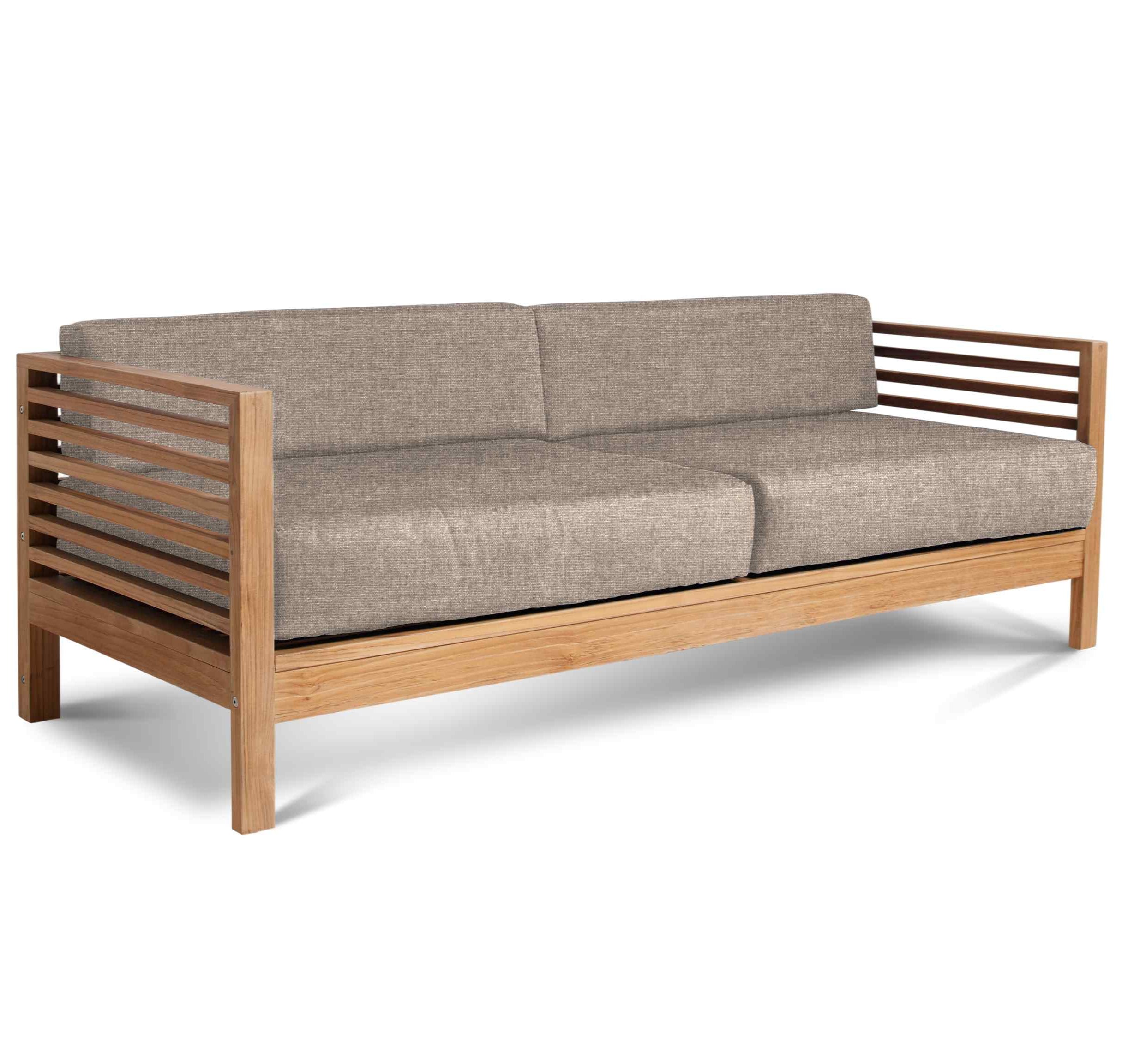 Summer Outdoor Deep Seating Set with Camel Subrella 5PC-Outdoor Lounge Sets-HiTeak-LOOMLAN