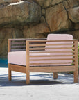 Summer Teak Outdoor Accent Chair with Sunbrella-Outdoor Accent Chairs-HiTeak-LOOMLAN