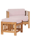 Summer Teak Outdoor Accent Chair with Sunbrella-Outdoor Accent Chairs-HiTeak-LOOMLAN