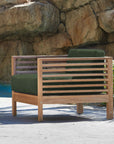Summer Teak Outdoor Accent Chair with Sunbrella-Outdoor Accent Chairs-HiTeak-LOOMLAN