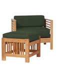 HiTeak Summer Teak Outdoor Accent Chair with Sunbrella