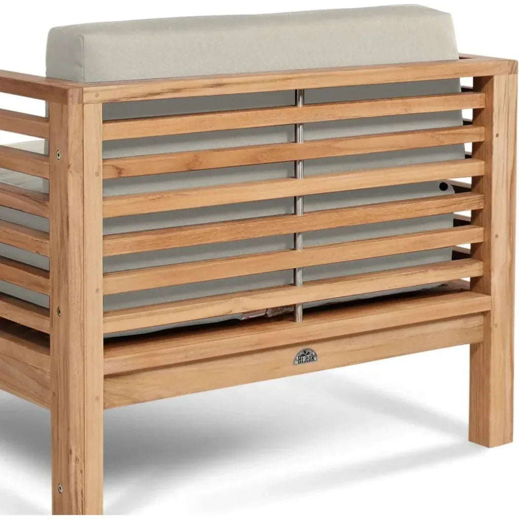 HiTeak Summer Teak Outdoor Club Chair Sunbrella Cushion