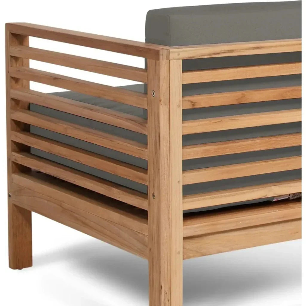 HiTeak Summer Teak Outdoor Club Chair Sunbrella Cushion