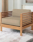 HiTeak Summer Teak Outdoor Club Chair Sunbrella Cushion