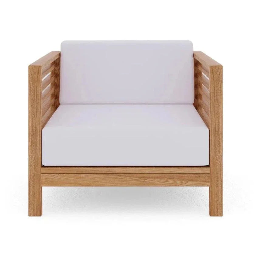 HiTeak Summer Teak Outdoor Club Chair Sunbrella Cushion