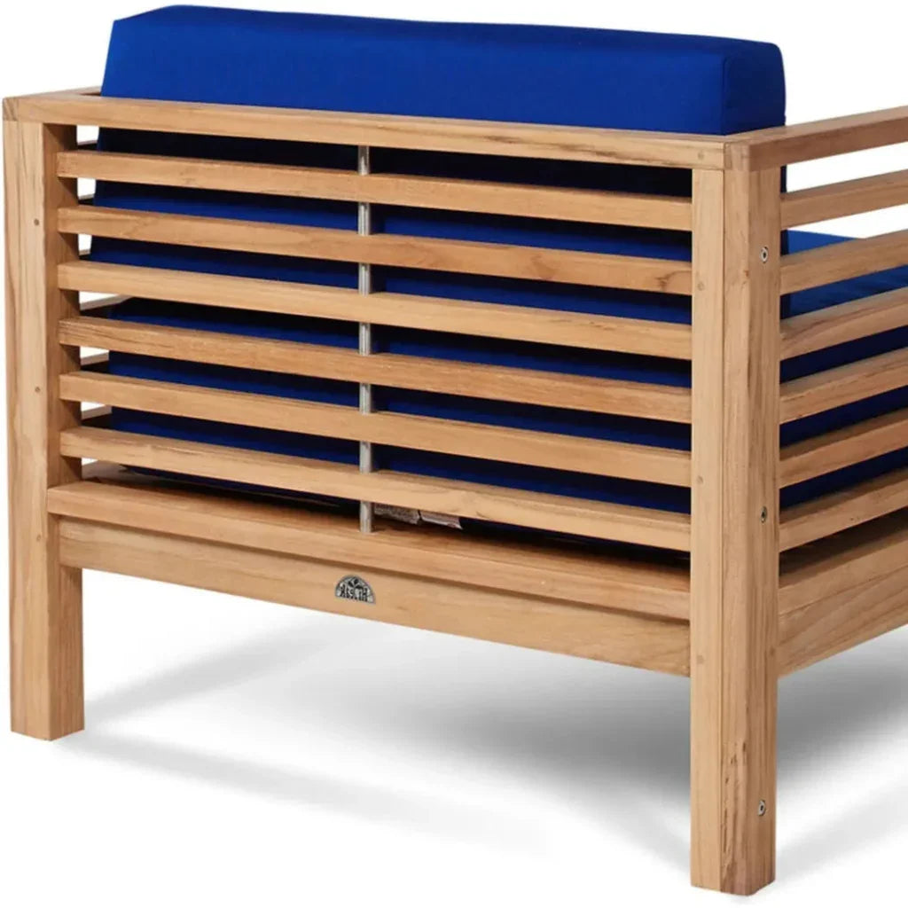 HiTeak Summer Teak Outdoor Club Chair Sunbrella Cushion