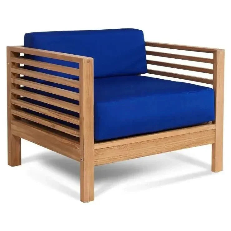 HiTeak Summer Teak Outdoor Club Chair Sunbrella Cushion