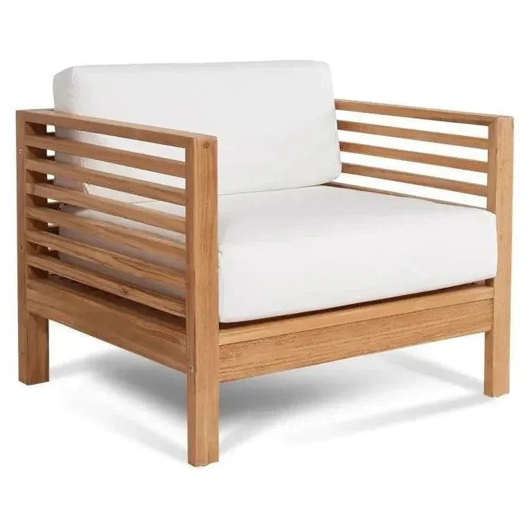 HiTeak Summer Teak Outdoor Club Chair Sunbrella Cushion