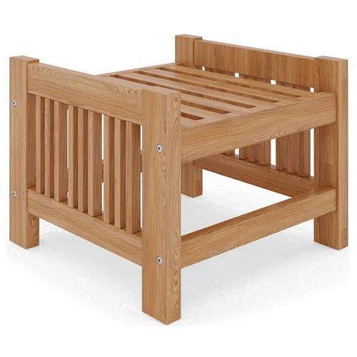 HiTeak Summer Teak Outdoor Ottoman Sunbrella Cushions