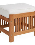 HiTeak Summer Teak Outdoor Ottoman Sunbrella Cushions