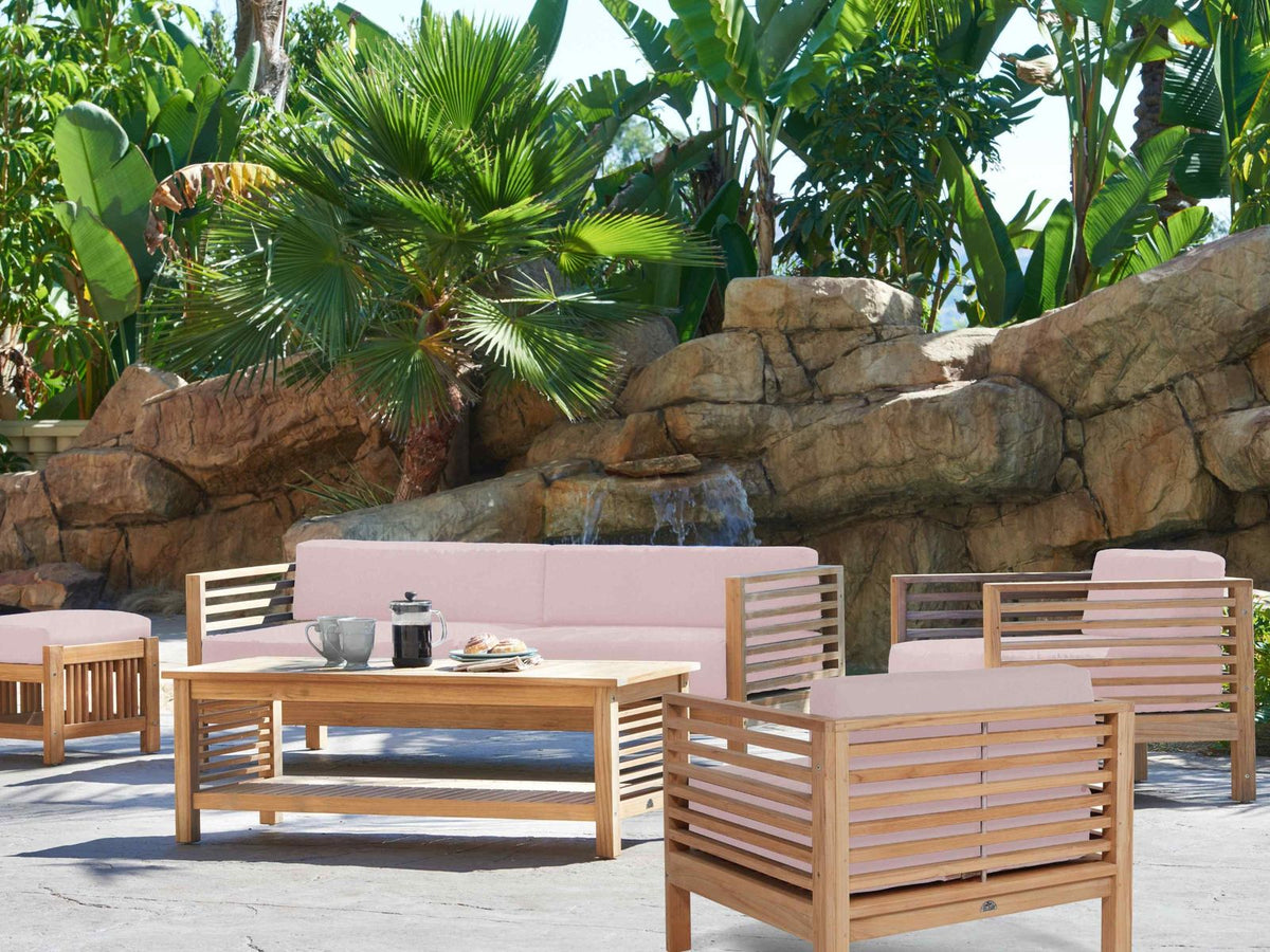 HiTeak Summer Teak Outdoor Sofa with Sunbrella