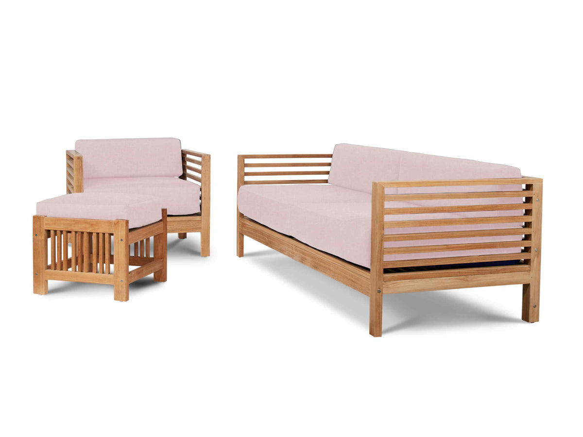 HiTeak Summer Teak Outdoor Sofa with Sunbrella