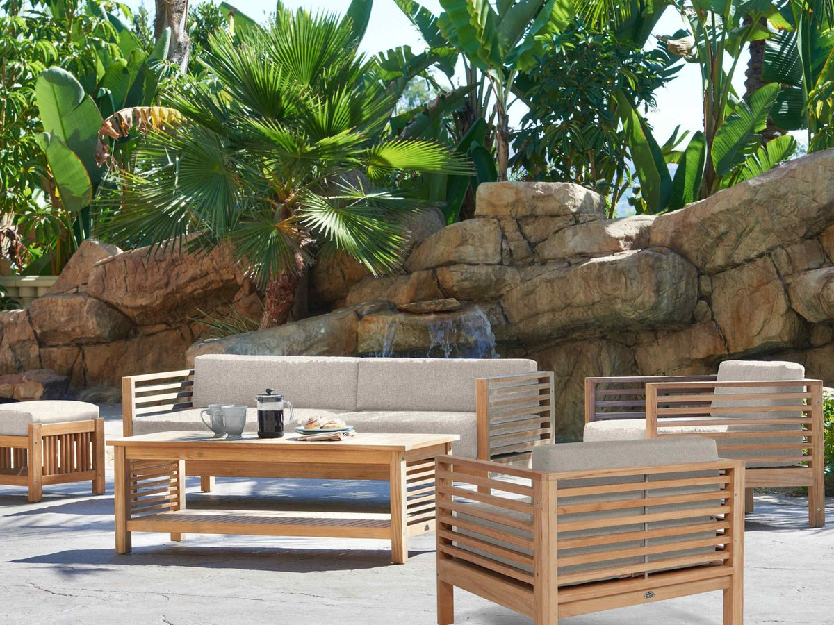 HiTeak Summer Teak Outdoor Sofa with Sunbrella