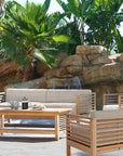 HiTeak Summer Teak Outdoor Sofa with Sunbrella