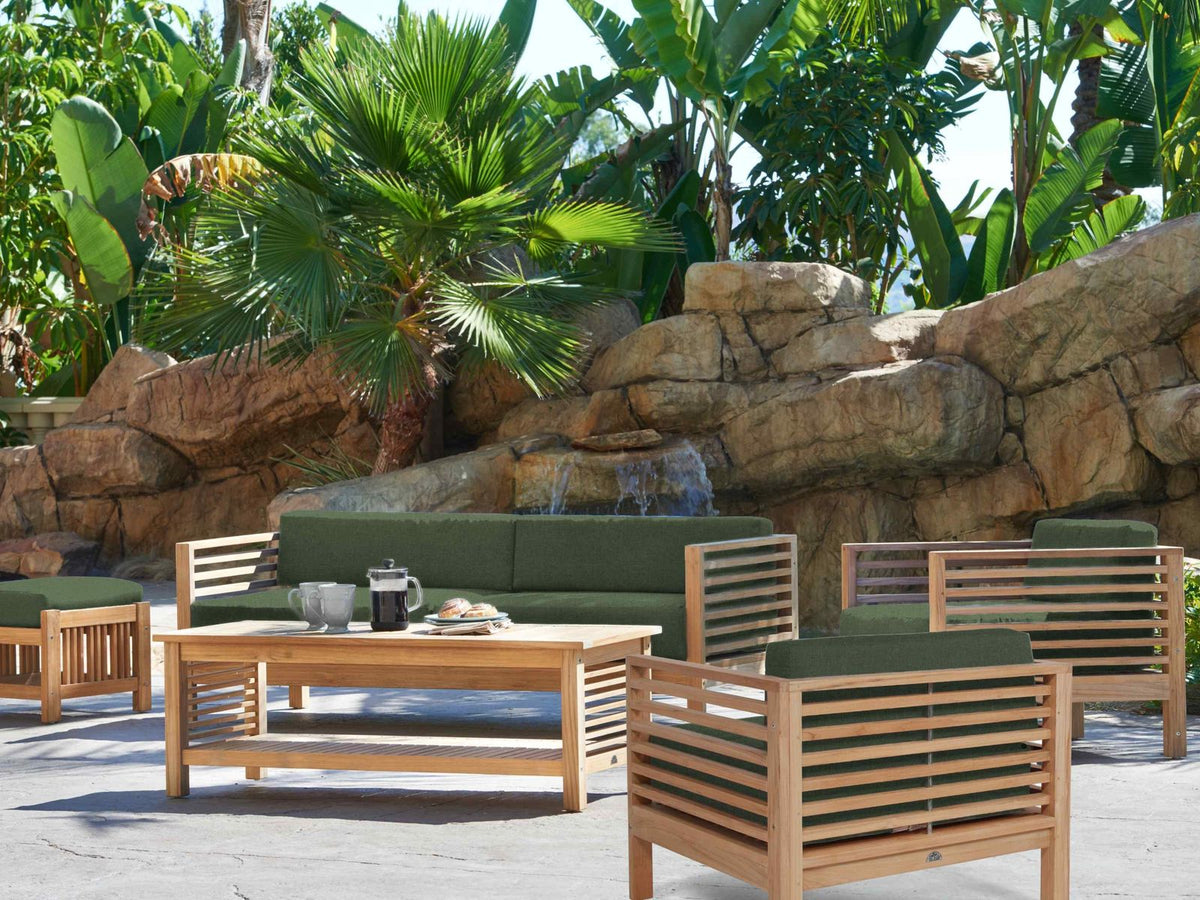 HiTeak Summer Teak Outdoor Sofa with Sunbrella